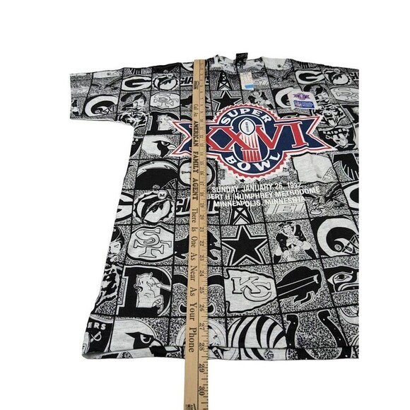 NFL Super Bowl XXVI All Over Print 1992 Redskins Bills - Picture 11 of 11